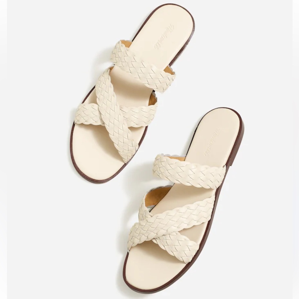 Madewell Mena Leather Slide Sandals 8